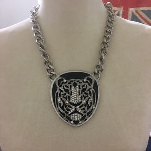 Giant Tiger's Head Medalion Necklace